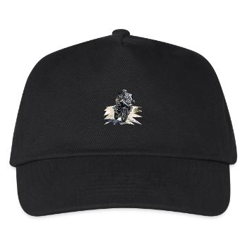 Courbe de vélo d’aventure - Casquette de baseball Enfant - noir - Devant