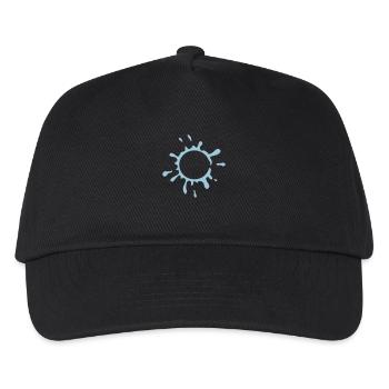Platzende Seifenblase Design - Kinder Basecap - Schwarz - Vorne