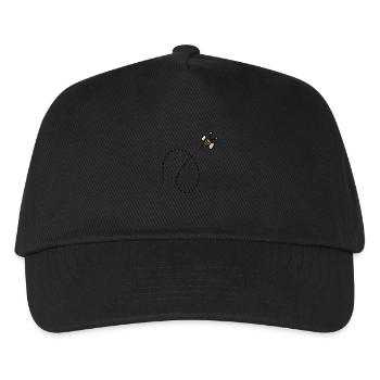 Dashed line bee - Kids’ Baseball Cap - black - Front