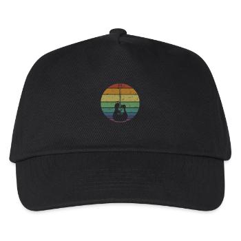 Retro Acoustic Guitar Guitarist Guitar Player Gift - Kids’ Baseball Cap - black - Front