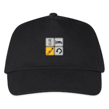 Trumpet Eat Sleep - Kids’ Baseball Cap - black - Front
