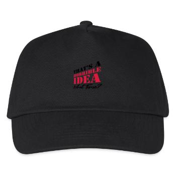 Spruch Lustig Schreckliche Idee - Kinder Basecap - Schwarz - Vorne