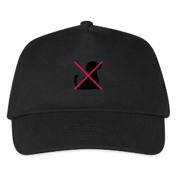 No Dogs Symbol Shield - Kids’ Baseball Cap - black - Front