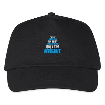 I m not arguing - Kids’ Baseball Cap - black - Front