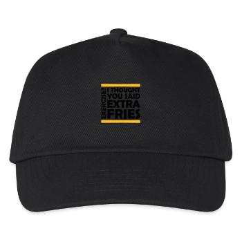 Exercice Extra Fries Citation - Casquette de baseball Enfant - noir - Devant