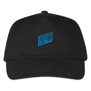 Breaking news don't care - Kinder Basecap - Schwarz - Vorne