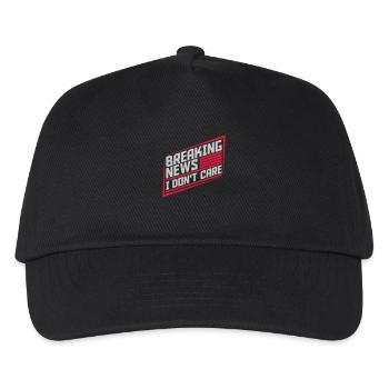 Breaking news don't care - Kinder Basecap - Schwarz - Vorne