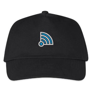 Gute Verbindung Symbol Wifi - Kinder Basecap - Schwarz - Vorne