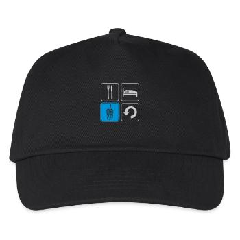 Boba Tea Repeat daily - Kids’ Baseball Cap - black - Front