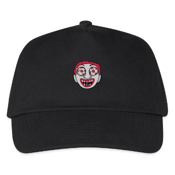 Verrücktes gruseliges Horror Gesicht - Kinder Basecap - Schwarz - Vorne