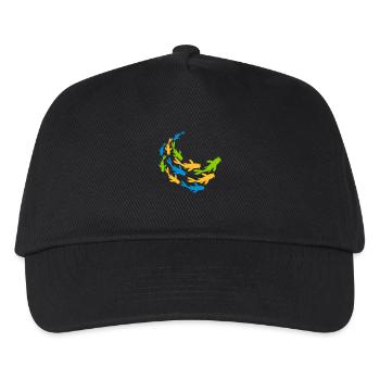 Banc coloré de poissons koi - Casquette de baseball Enfant - noir - Devant