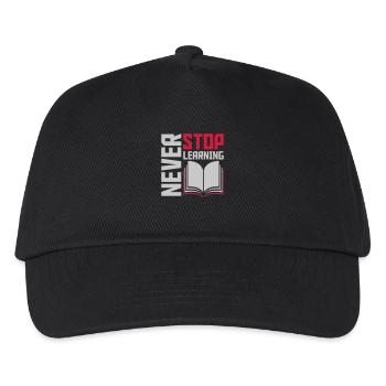 n’arrêtez jamais d’apprendre la citation - Casquette de baseball Enfant - noir - Devant