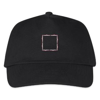 Livres de bordure de cadre carré - Casquette de baseball Enfant - noir - Devant