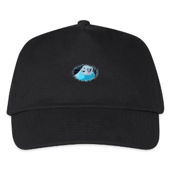 Wellensittich - Kinder Basecap - Schwarz - Vorne