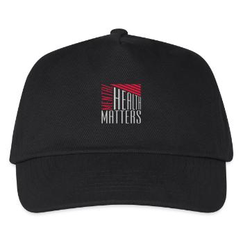 mental health matters quote - Kids’ Baseball Cap - black - Front