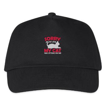 sorry cat was sitting - Kids’ Baseball Cap - black - Front