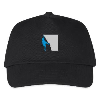 Silhouette Rock Climbing Mountaineers - Kids’ Baseball Cap - black - Front
