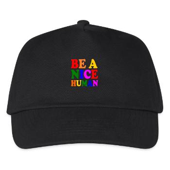 Be a nice human - Kids’ Baseball Cap - black - Front