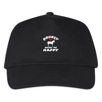 Âne - Casquette de baseball Enfant - noir - Devant