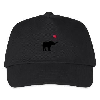 Cadeau d’éléphant ballon rouge - Casquette de baseball Enfant - noir - Devant