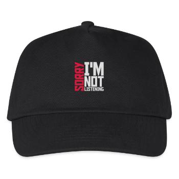 désolé de ne pas écouter - Casquette de baseball Enfant - noir - Devant