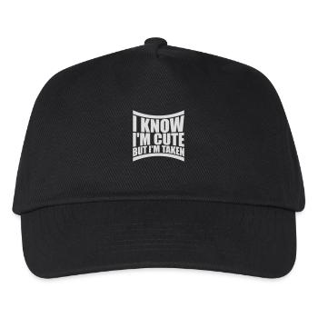 cute but taken quote - Kids’ Baseball Cap - black - Front