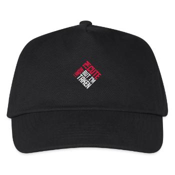 cute but taken quote - Kids’ Baseball Cap - black - Front