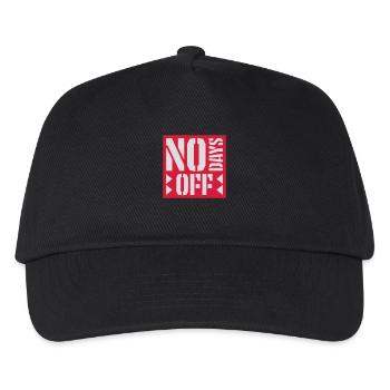 no days off quote - Kids’ Baseball Cap - black - Front