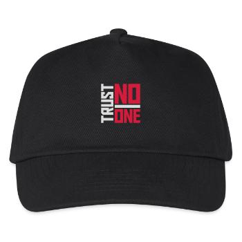 trust no one quote - Kids’ Baseball Cap - black - Front