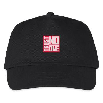 trust no one quote - Kids’ Baseball Cap - black - Front