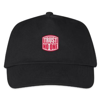 trust no one quote - Kids’ Baseball Cap - black - Front