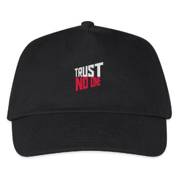 trust no one quote - Kids’ Baseball Cap - black - Front