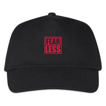 fearless Text Quote Design - Kids’ Baseball Cap - black - Front