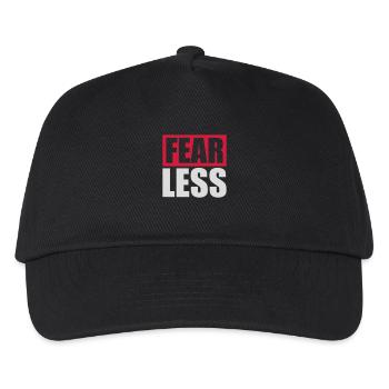fearless Text Quote Design - Kids’ Baseball Cap - black - Front