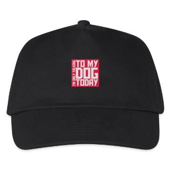 only talking to dog - Kids’ Baseball Cap - black - Front