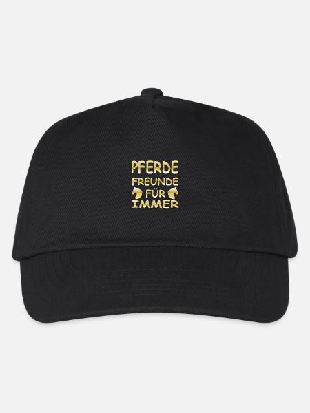 Pferde - Kinder Basecap - Schwarz