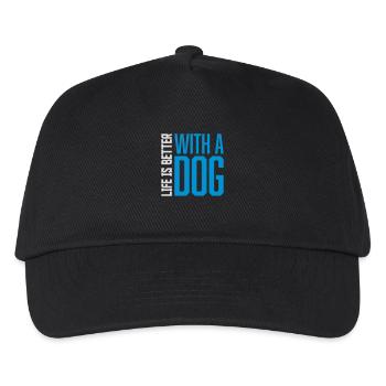 better with a dog - Kids’ Baseball Cap - black - Front