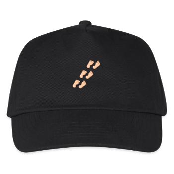 Fuß Füße Fußpflege Podologie Geschenk Geschenkidee - Kinder Basecap - Schwarz - Vorne