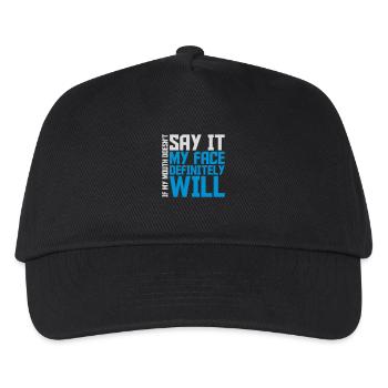 Mon visage le fera certainement - Casquette de baseball Enfant - noir - Devant