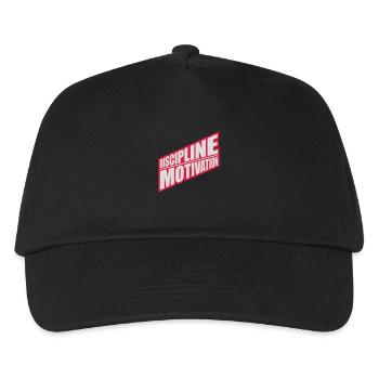 discipline over motivation quote - Kids’ Baseball Cap - black - Front