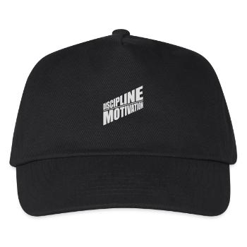 discipline over motivation quote - Kids’ Baseball Cap - black - Front