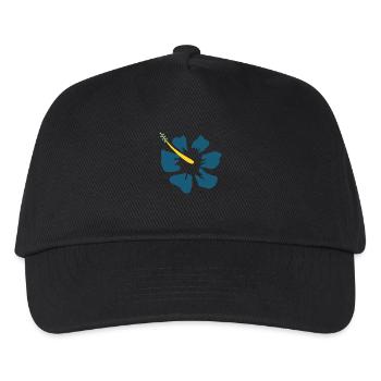 Hibiscus. blue hibiscus flower - Kids’ Baseball Cap - black - Front