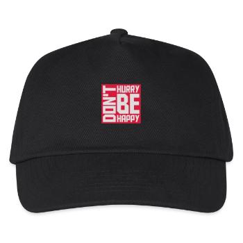 Ne vous dépêchez pas d’être heureux - Casquette de baseball Enfant - noir - Devant
