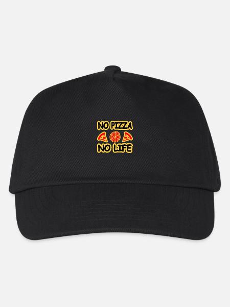 Pizza - Kinder Basecap - Schwarz