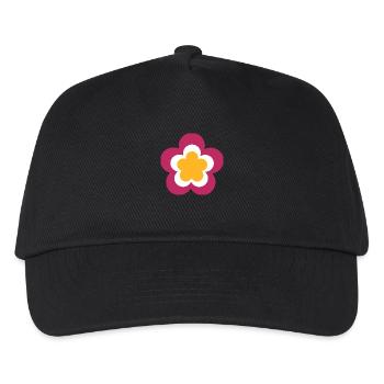 70s Flower Pattern Violet, Fascife, - Kids’ Baseball Cap - black - Front