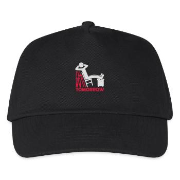 do it tomorrow Zitat - Kinder Basecap - Schwarz - Vorne