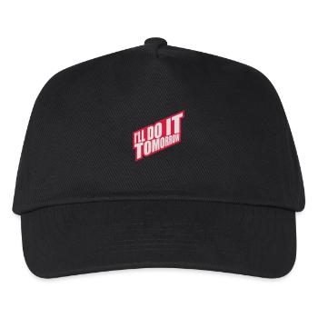 do it tomorrow Zitat - Kinder Basecap - Schwarz - Vorne