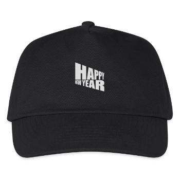 happy new year Zitat - Kinder Basecap - Schwarz - Vorne