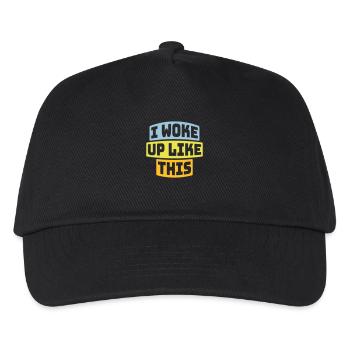 woke up like this - Kinder Basecap - Schwarz - Vorne