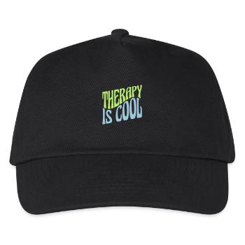 therapy is cool Quote - Kids’ Baseball Cap - black - Front